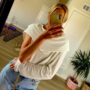 Never Worn Zara One Shoulder Long Sleeve Asymmetrical Top
